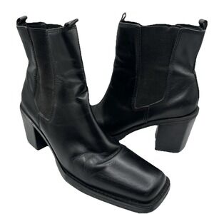 MIA Vintage Y2K Square Toe Chunky Heel Platform Gothic Punk Grunge  Bootie 8